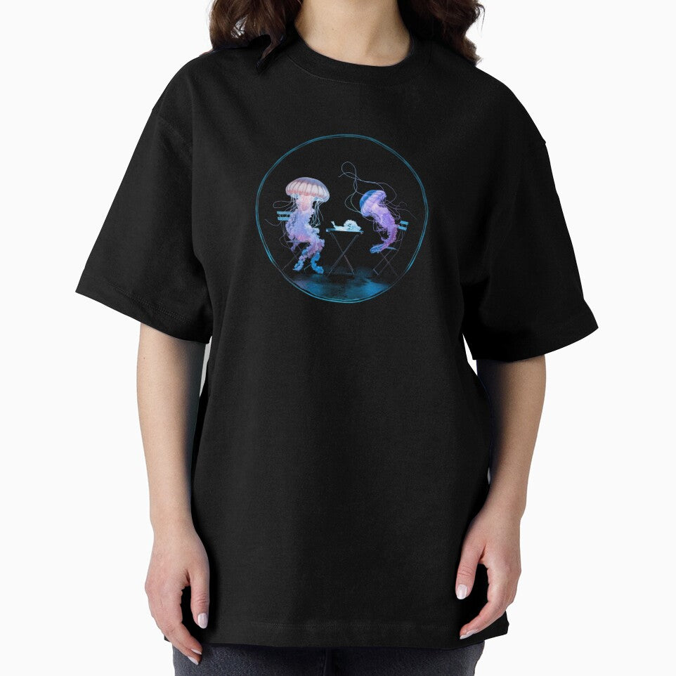 Bioluminescent Jellyfish Dining in the Dark by Golden-flower22