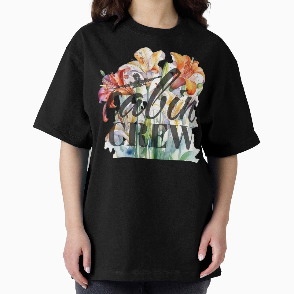 Cabin Crew & Lilies watercolor design for Flight Attendants Stewardess Flight Crew by AviationArtists
