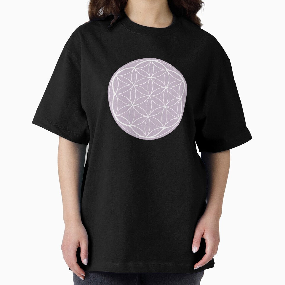 Flower of Life Linocut - Dust + Snow by Irene Estelle