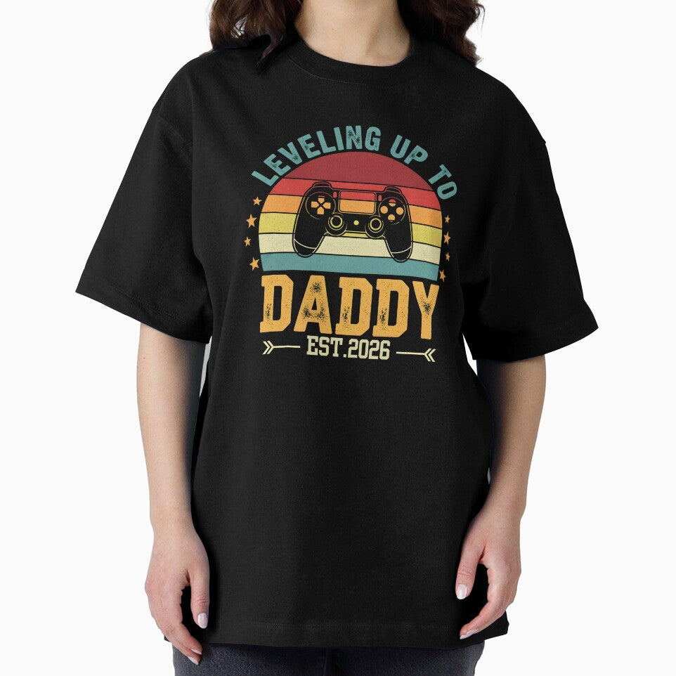 Copy of Leveling Up To Daddy Est. 2026 Gamer Father Announcement Retro Gift by byJamaldesign