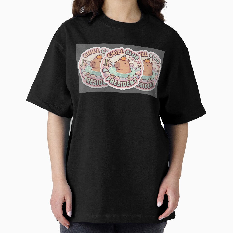 Chill Club President Kawaii Capybara Hot Spring by R & K Fashions