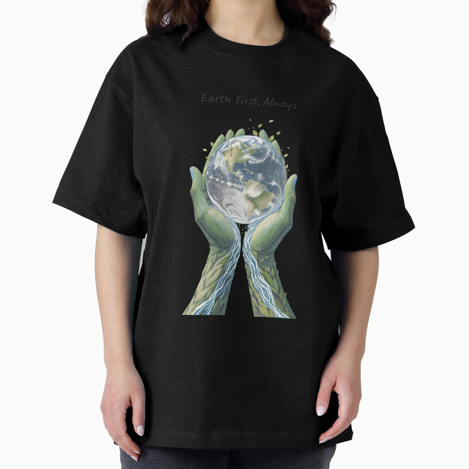 Earth First Always: Hand of Nature & Water Flow by Nuvoro Eco Awareness