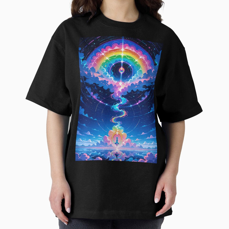 Surreal Cosmic Eye and Rainbow Clouds – Dreamcore Psychedelic Art by Xynith