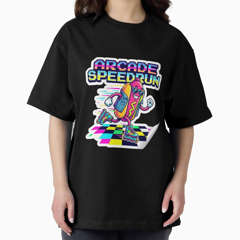 Arcade Speedrun Hot Dog - 90s Retro Mascot by AI Experiment Lab