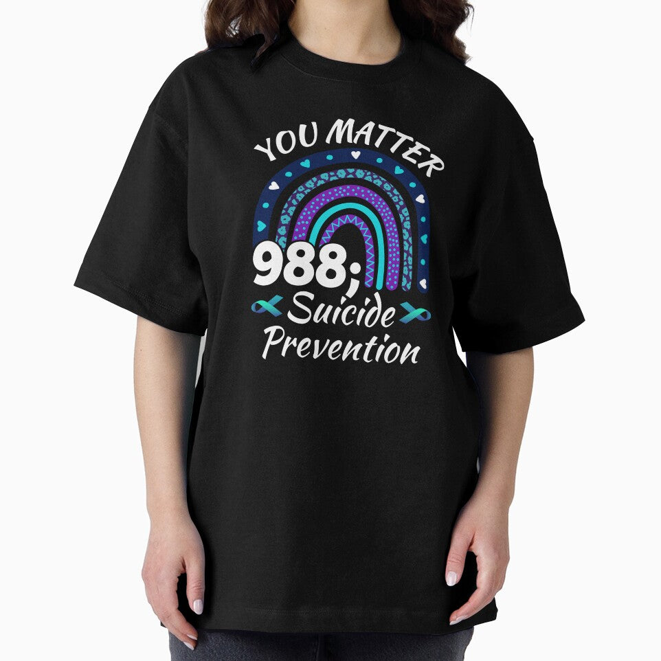 Rainbow You Matter 988 Suicide Prevention Awareness Ribbon by Soul-Inspirer