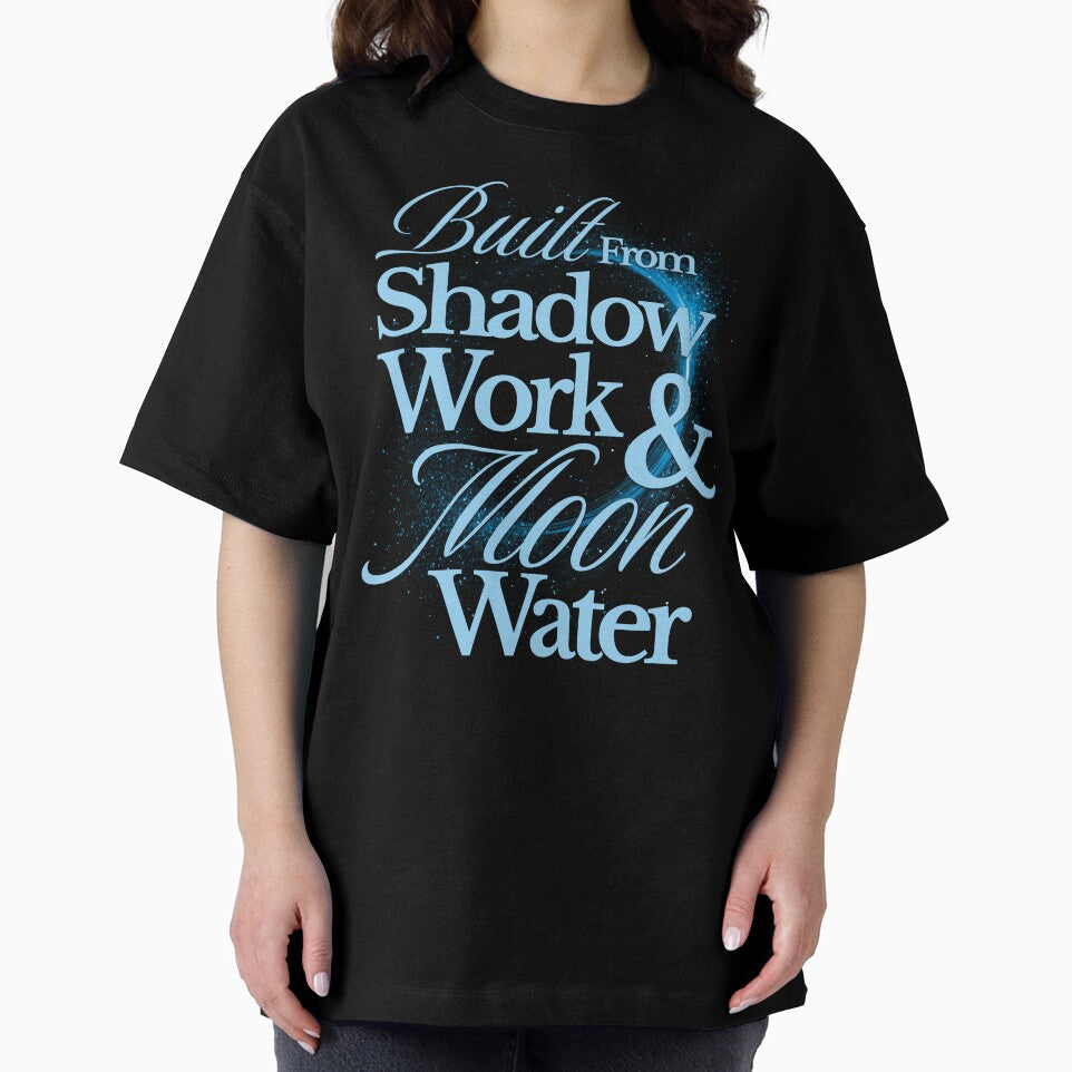Built from Shadow Work & Moon Water – Mystical Self-Care Quote Design by WildWood Digital Art