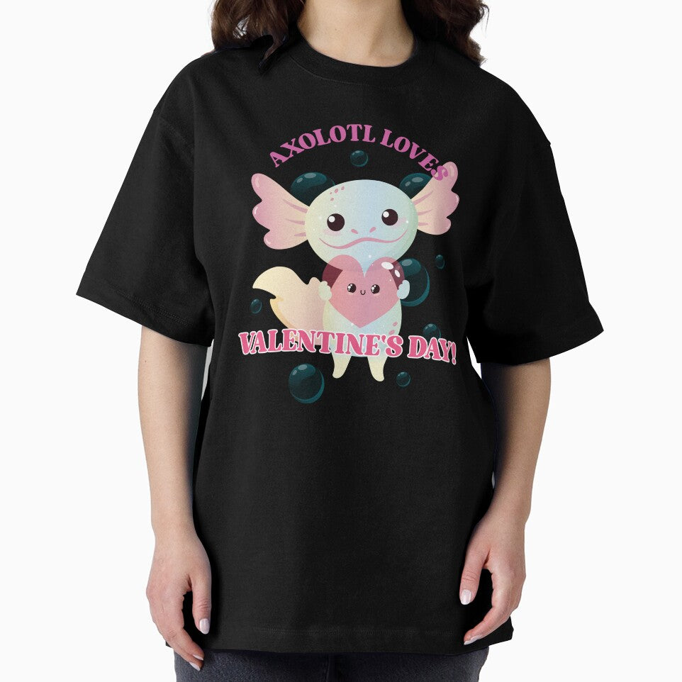 Axolotl Loves Valentine's Day! - Axolotl Valentine's Day Playful by Fede Prints
