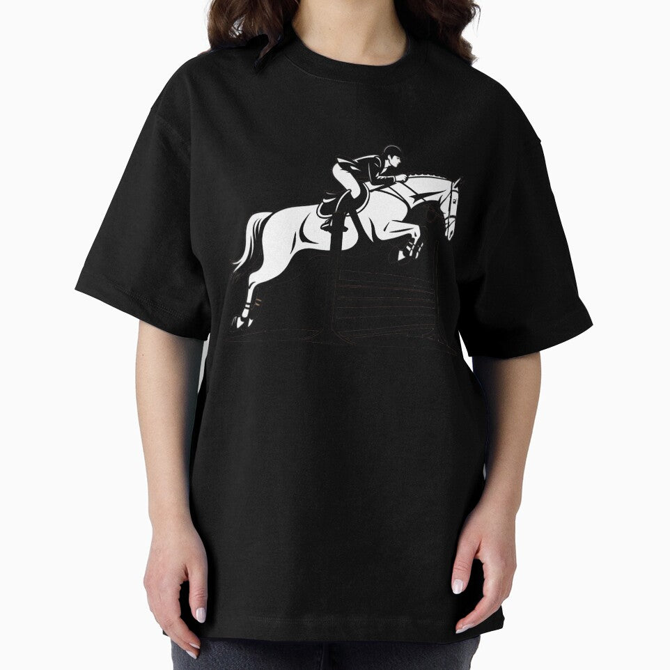 Equestrian Show Jumping Horse Rider Silhouette Clean Minimal Sport Design by WearVerse440