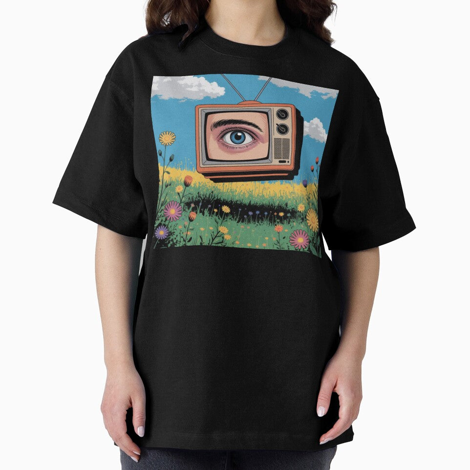 Weirdcore TV Dreamscape - Surreal Eye in the Meadow by Pukisdaizi