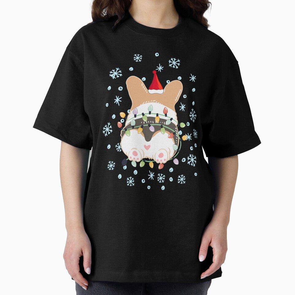 Cute Christmas Corgi Butt - Red Tricolor 2 by Lulupainting