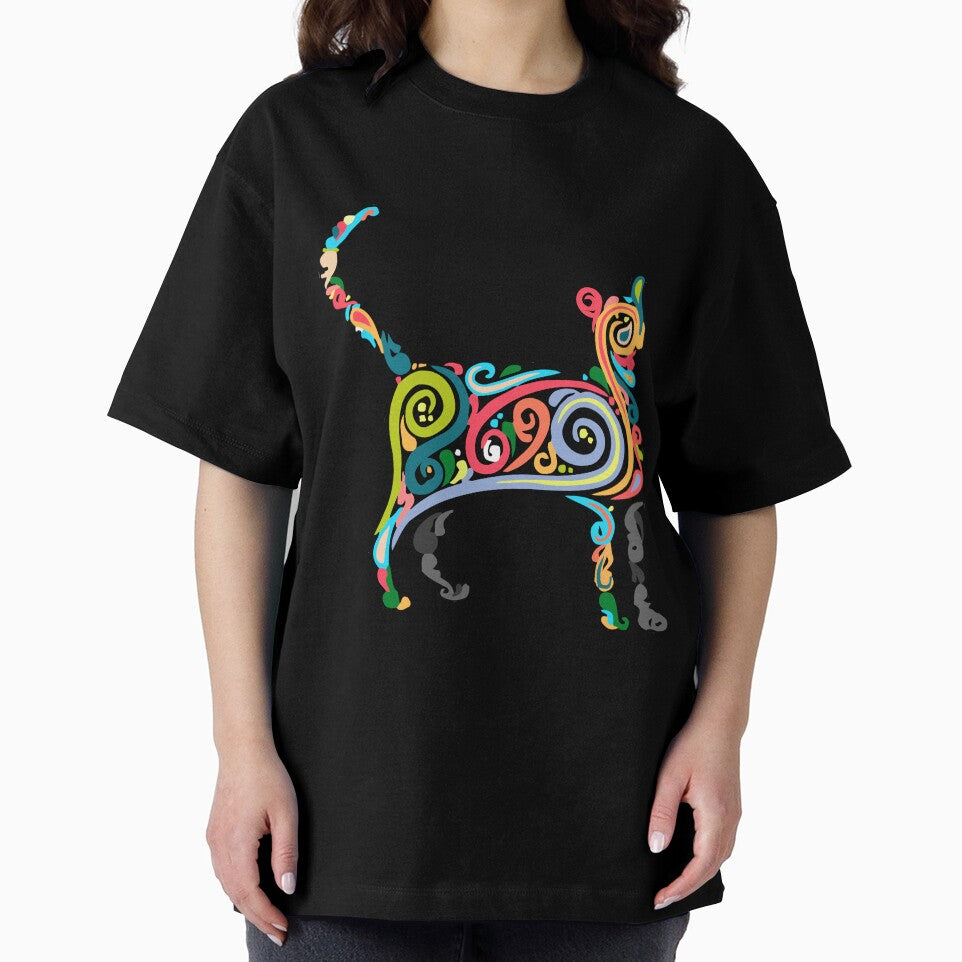 Colorful Cat T-Shirt by AllStarMerch