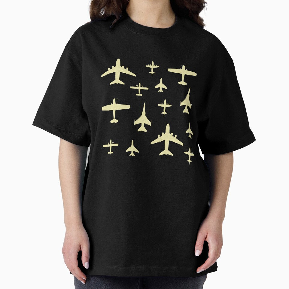 Fly Past Aeroplanes Navy Blue and Beige Pattern by CreativeTwins