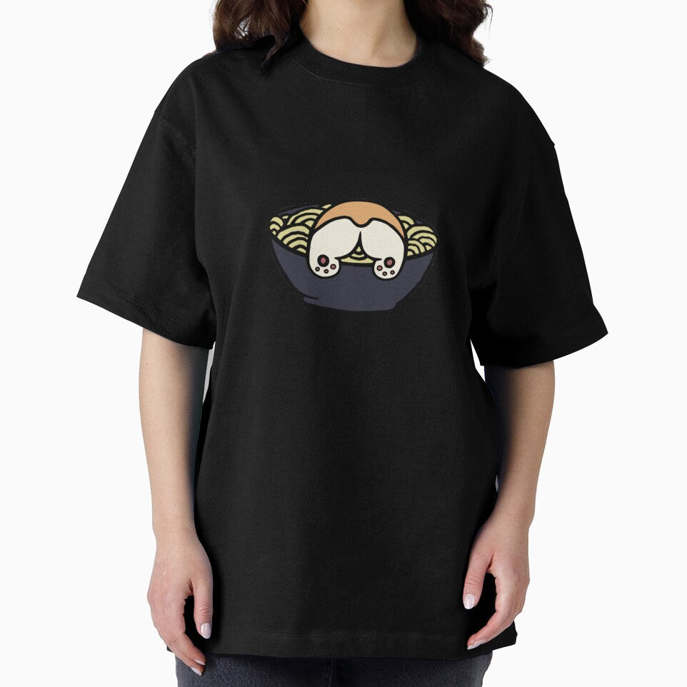 Corgi Eating Ramen Noodle Miso Soup - Funny Corgi Butt by ViewerEqualsPhoton