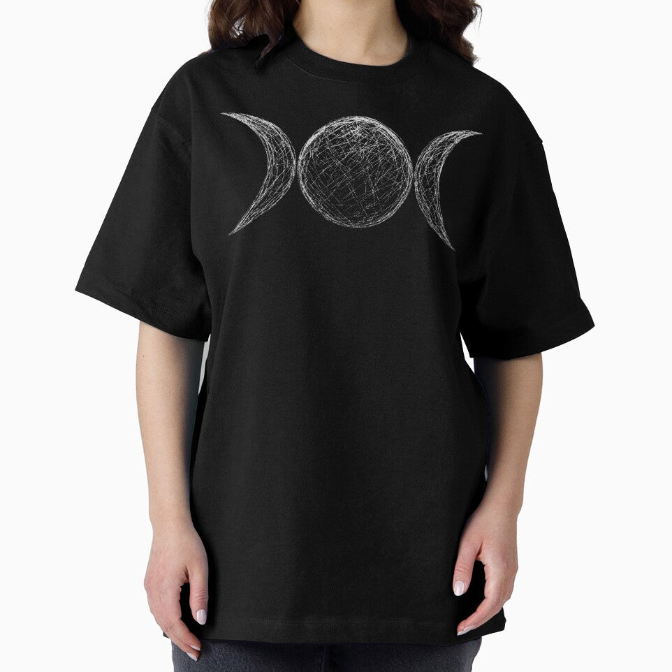 Triple Moon Goddess – Gothic Wiccan Symbol by Mortisigil
