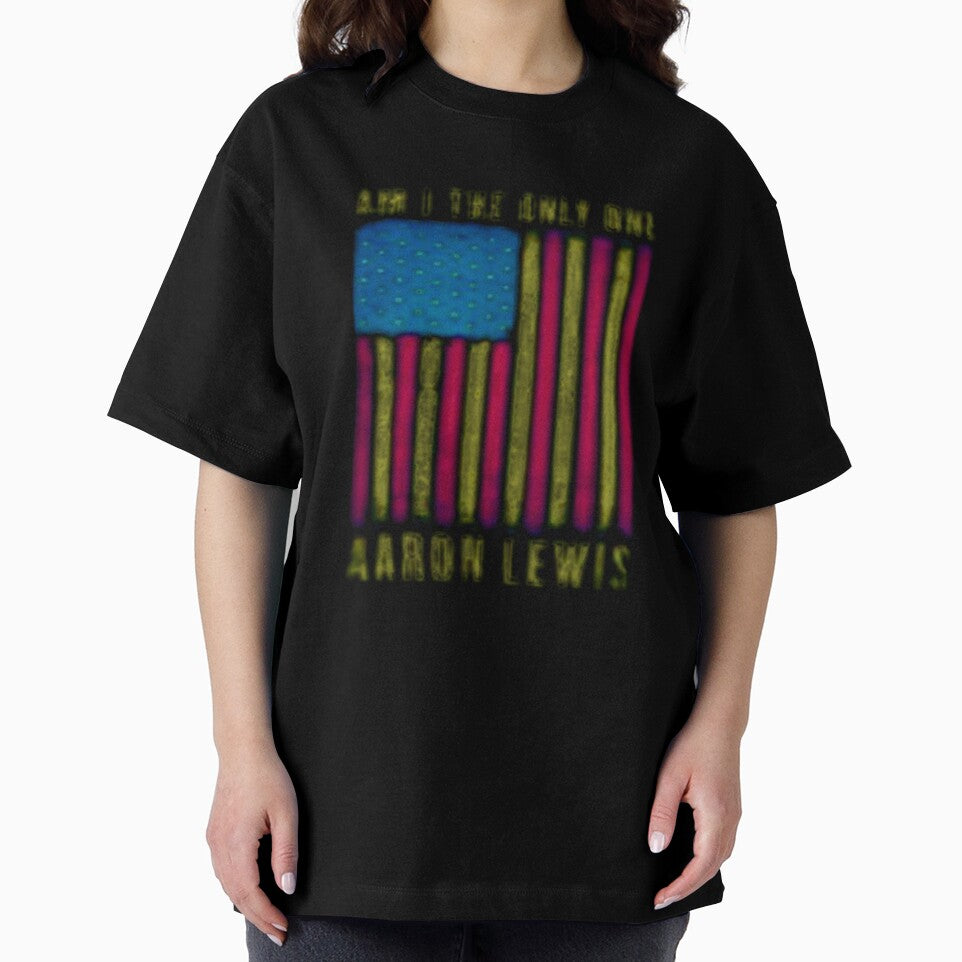 Am I The Only One Aaron Lewis American Flag Vintage T Shirt by Karim Hasraoui