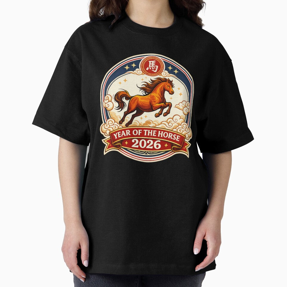 2026 Year of the Horse Chinese New Year Logo – Lunar New Year Zodiac Design by ParfaitPrints