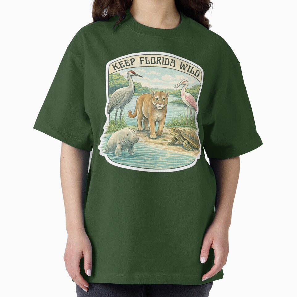 Keep Florida Wild – Vintage Inspired Florida Wildlife Illustration by Maddie-iceee