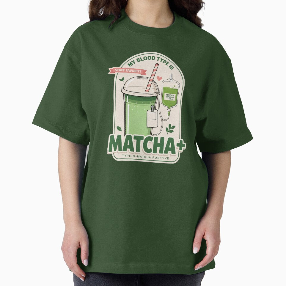 Matcha Positive Blood Type – Funny Matcha Lover Iced Matcha Latte Design by ArcticFoxStudio