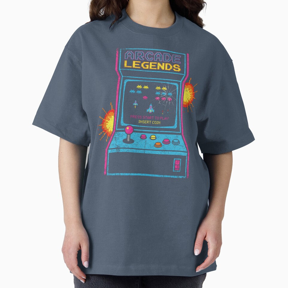 Arcade Legends Retro Gaming Art - Vintage Space Invaders Style Arcade Cabinet by Pattern-Parade