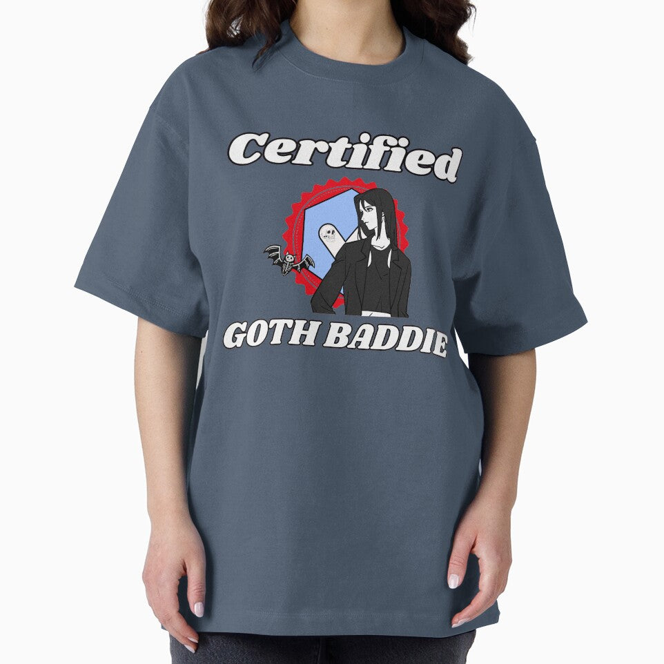 Certifited goth Baddie Funny Pattern/ t-shirts by Konvero