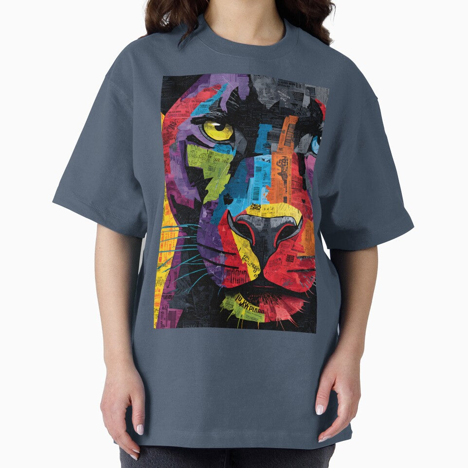 Protect the Panthers - Striking Collage Artwork with Colorful Fragments and Energy by OlfactoART Studio