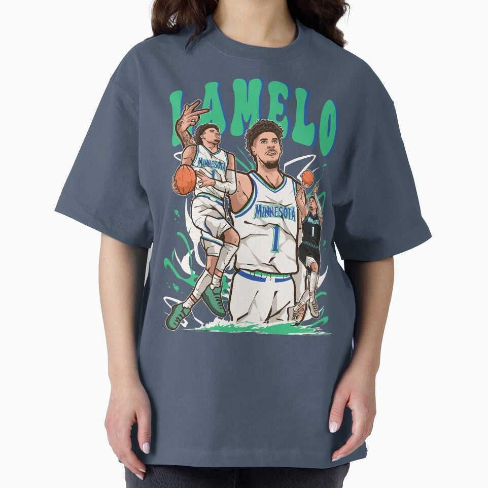 LaMelo Ball Cartoon Minnesota by RatTrapTees