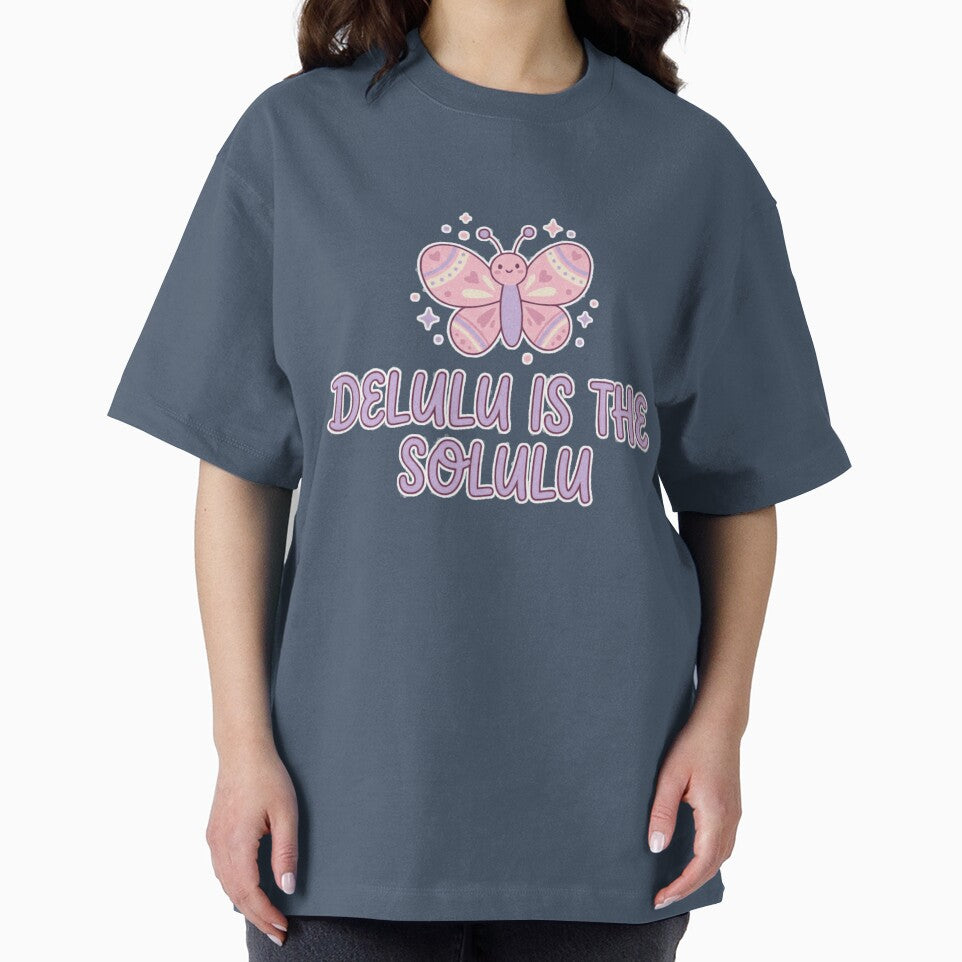 Delulu Is The Solulu Cute Butterfly Funny Quote Gift by Chrono Design Workx