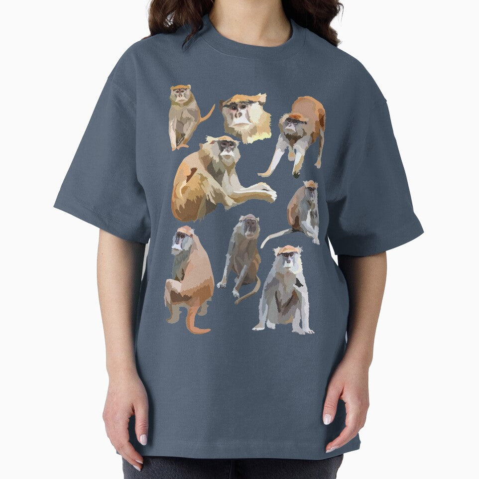 P is for Patas Monkey,Patas Monkey Artwork – Graceful Primate Illustration and African Wildlife Design by PrettylittlepastelUk