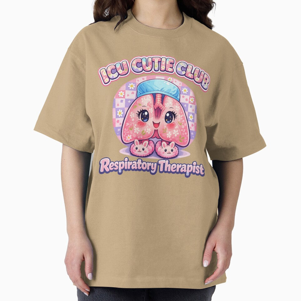 Cute Kawaii Lungs Respiratory Therapist ICU Cutie Club Floral Nurse Aesthetic Medical Worker Week Design by ClinicalHubs