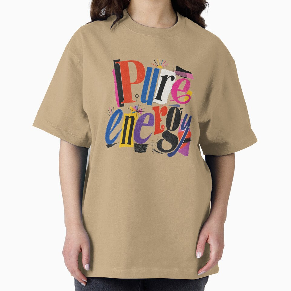 Pure Energy Typographic Design Vibrant Collage Style by VibeStyletwo