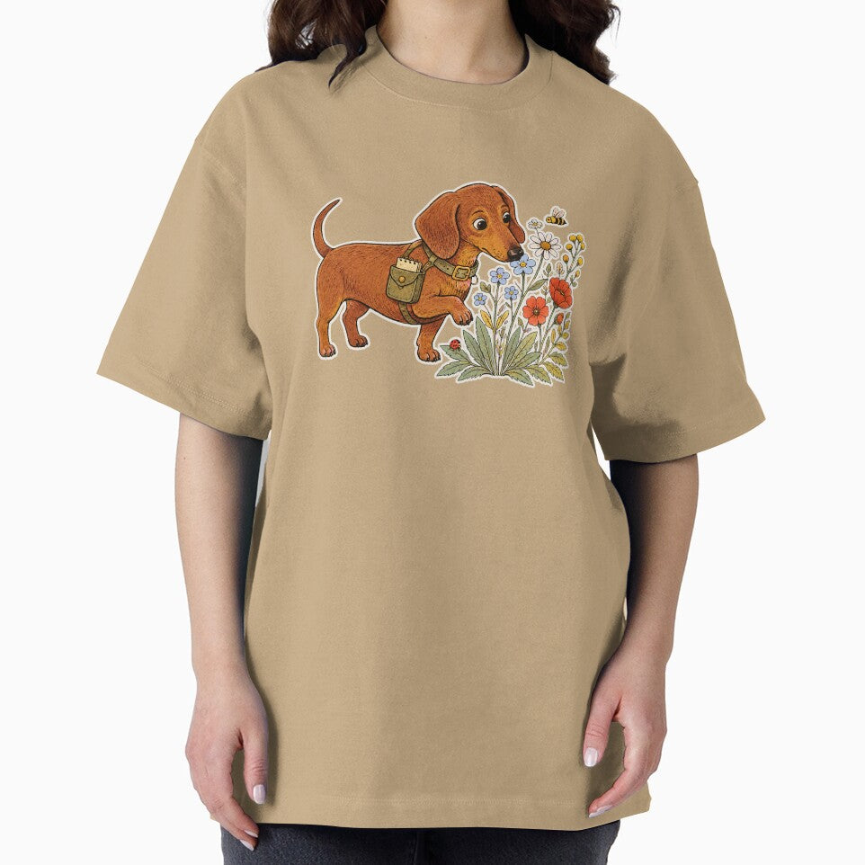 Whimsical Dachshund Wildflower Garden Inspector by Jaani-T