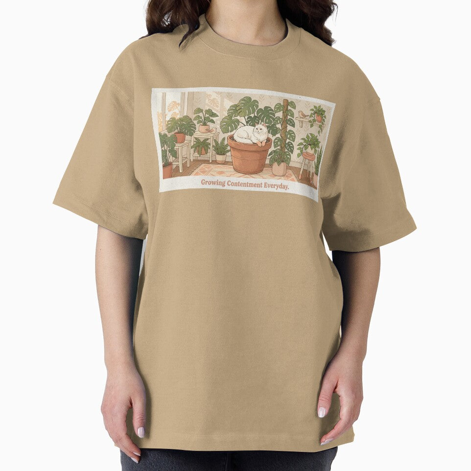 Growing Contentment Every Day Cozy Cat Plant Lover by Safe Haven Pets