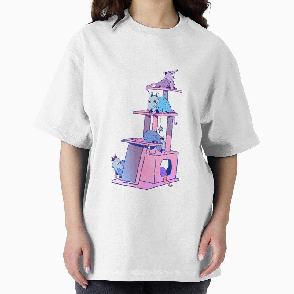 Opossum Cat Tower by Lindsay Scanlan