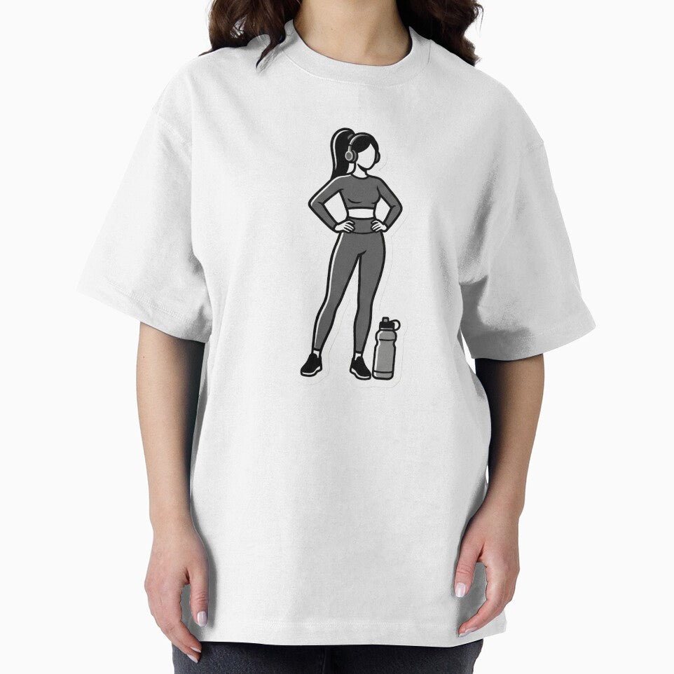 Athleisure Aesthetic Stick Figure Gym Girl Pilates Wellness Vibe Cute Workout Fashion by StickyGuys