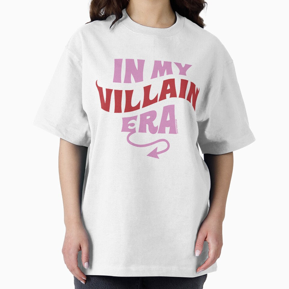 In My Villain Era / Bookish Hot Pink Red Sassy Devil Horns and Tail Girlie Reader Aesthetic for Smut Kindle Lovers Tbr by Latinoladas