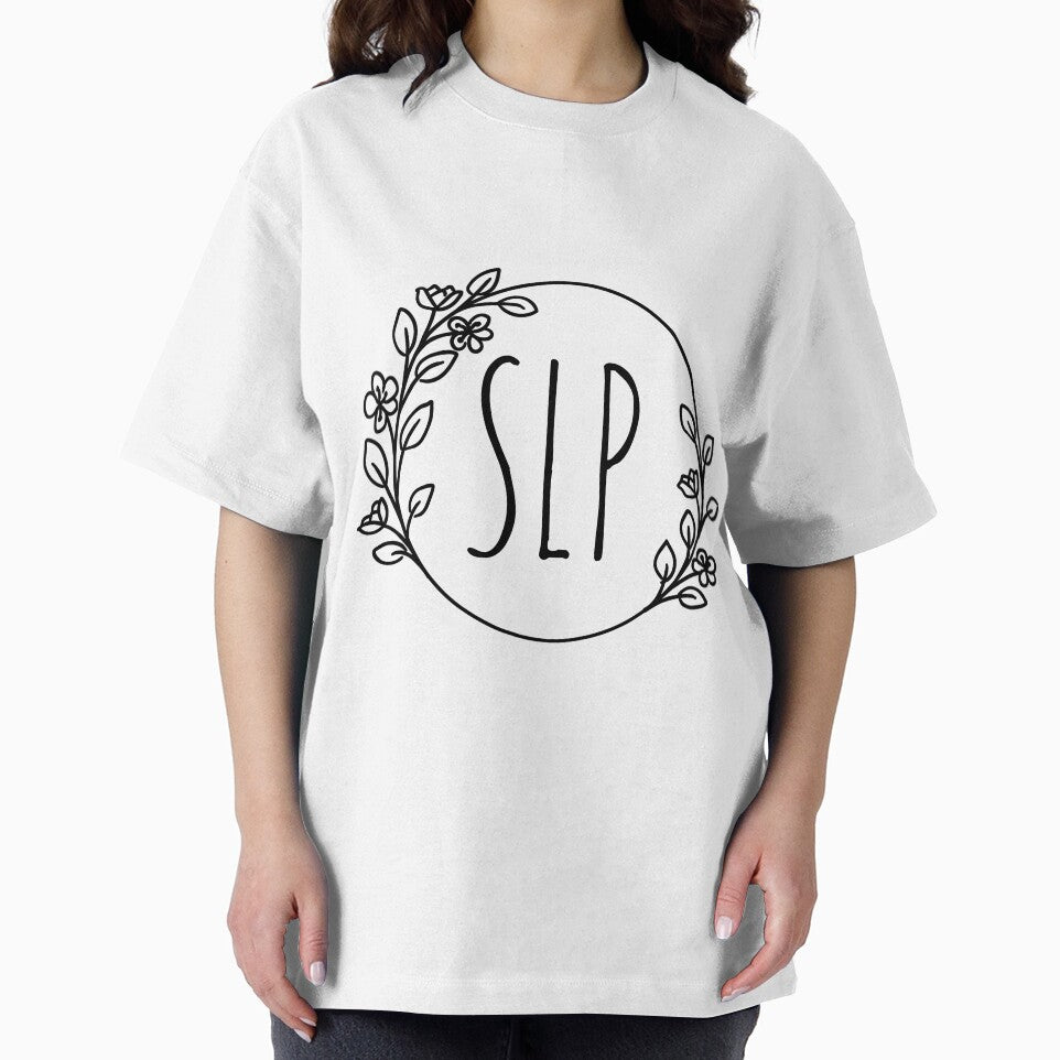 SLP Speech-Language Pathologist in Floral Wreath Frame by asleepyfairy