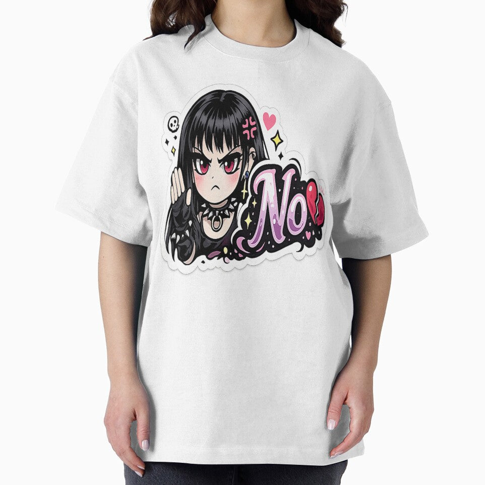 No Cute Angry Goth Girl Sticker by AnnekeJordaan