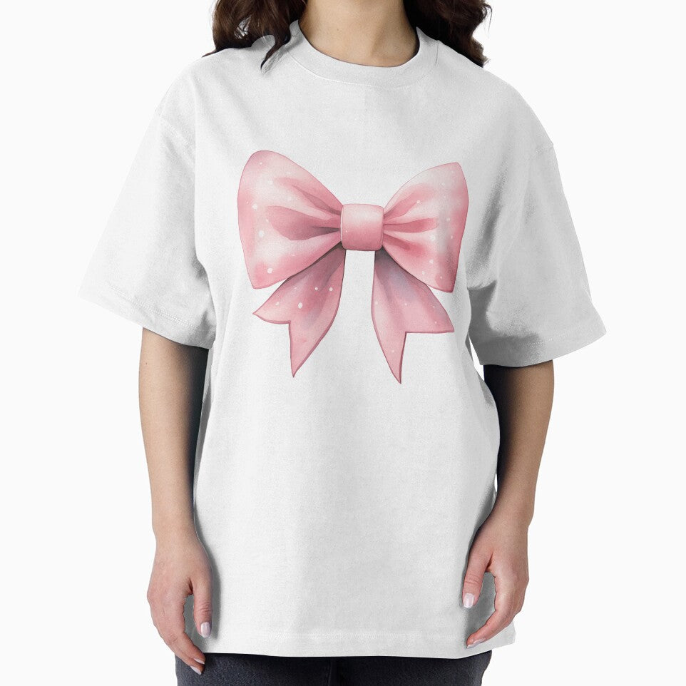 Pink Coquette Watercolor Bow Feminine Ribbon Aesthetic Art by sunnivamla