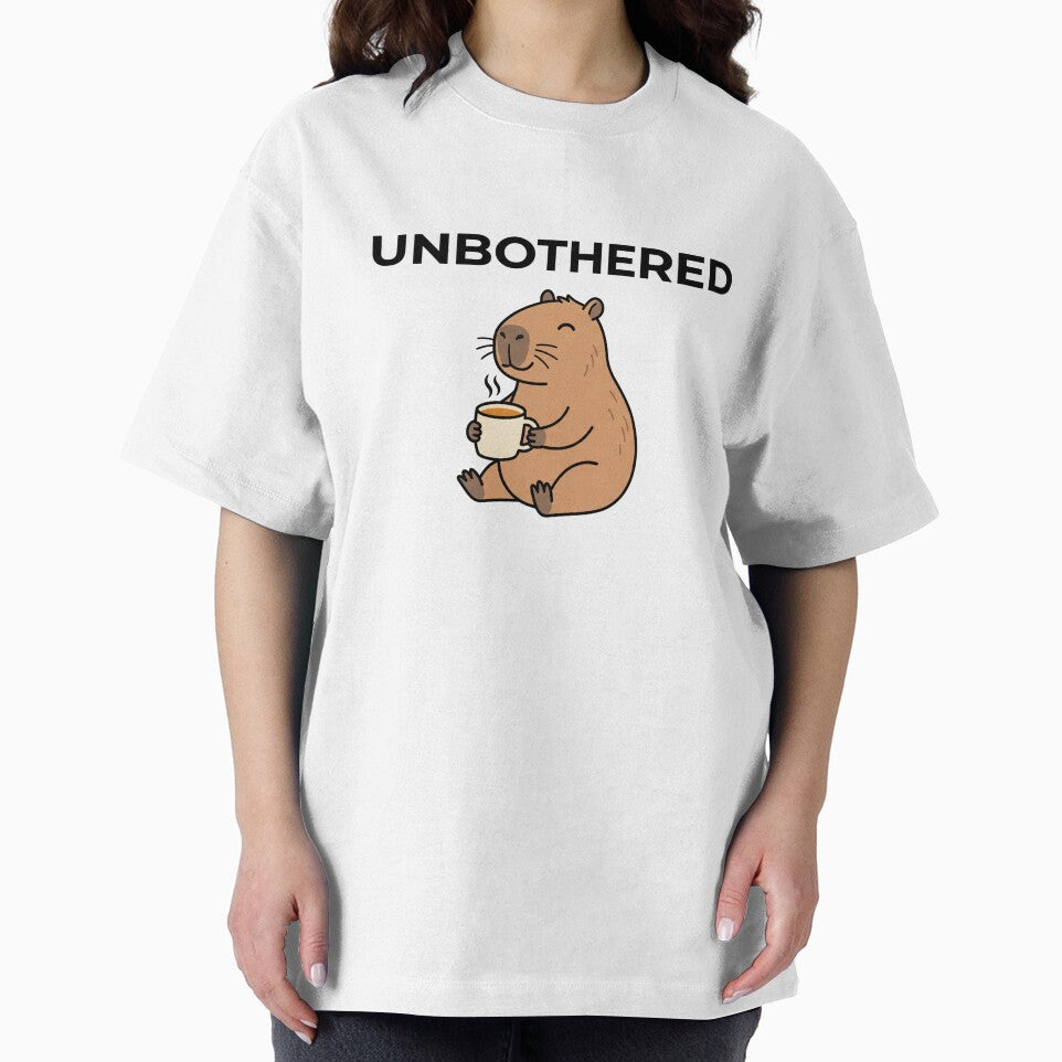 Unbothered Capybara Drinking Coffee Funny Animal by LikeDrop