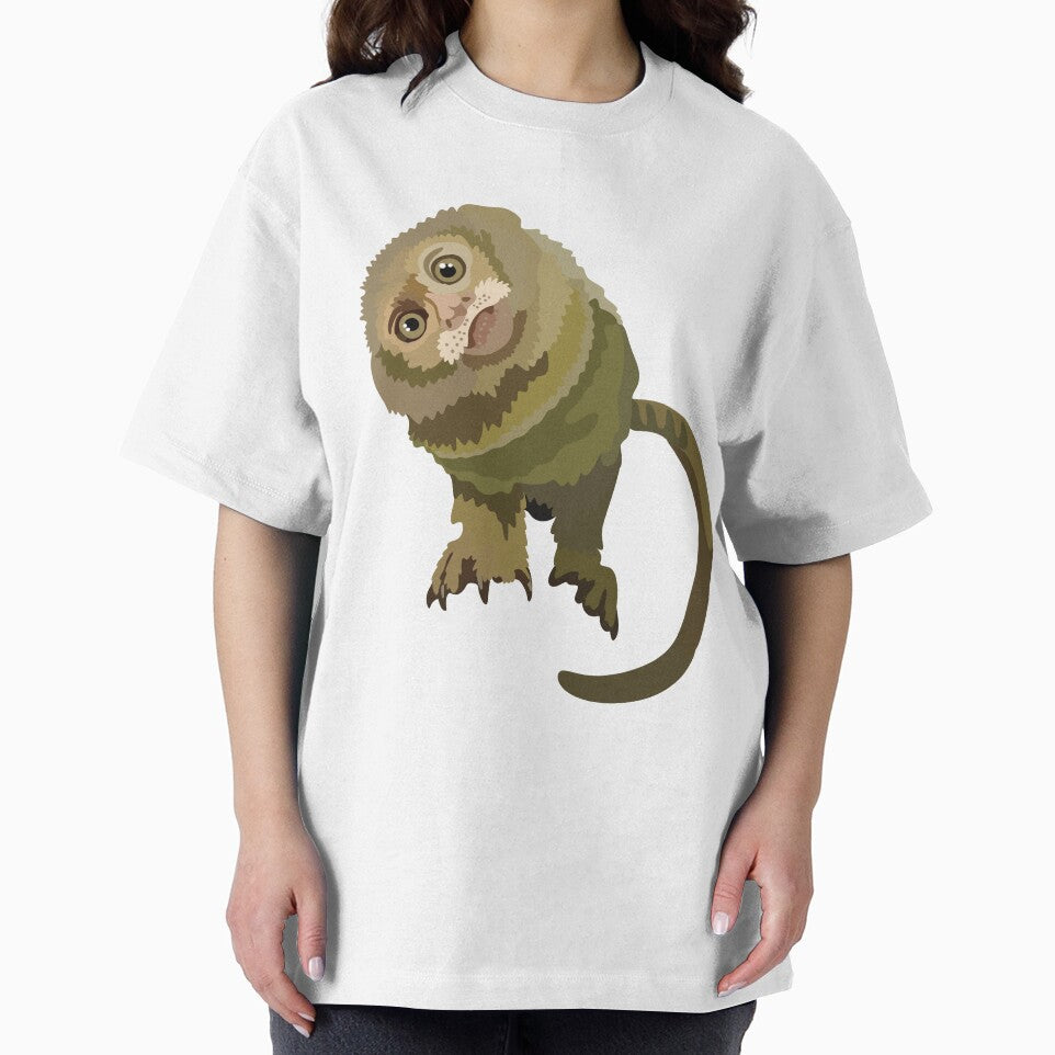 P is for Pygmy Marmoset , Pygmy Marmoset – Tiny Primate Wildlife Illustration by PrettylittlepastelUk