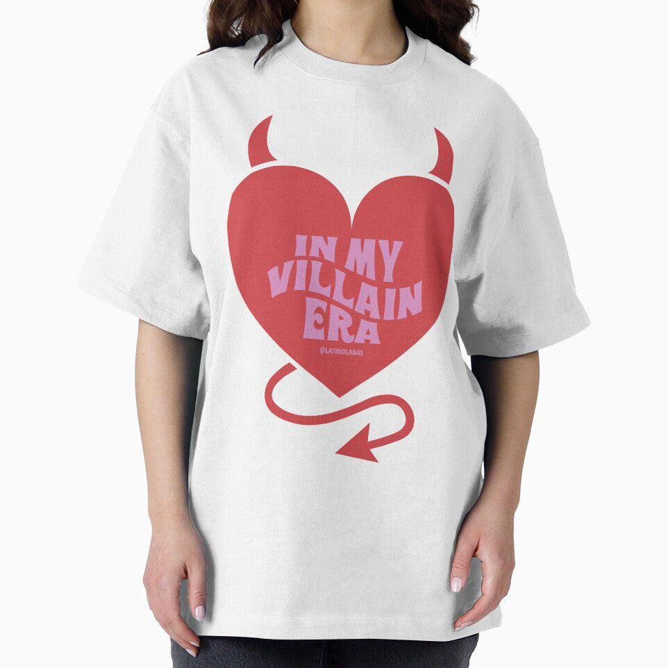 In My Villain Era / Reading Lovers Hot Pink Red Heart Devil Horns and Tail for Bookworms and Kindle Girlie Readers Tbr Romantasy by Latinoladas