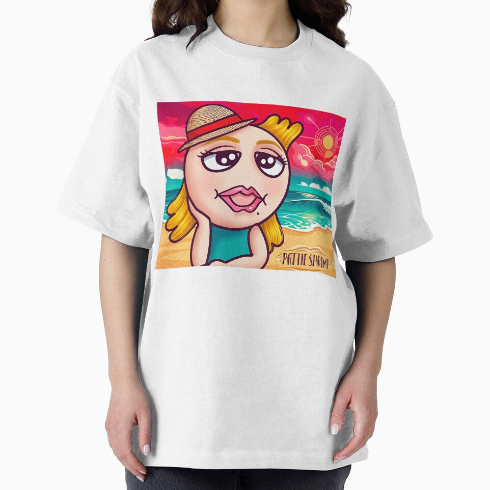 Pattie Shrimp Princess of the Shrimp Kingdom Summer Vibe Aesthetic Retro Beach Surreal Art by Japan Cyberpunk Universe & Surreal Characters