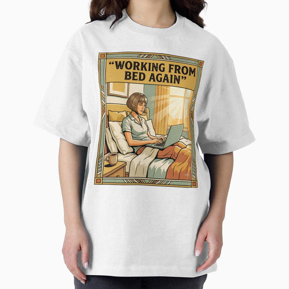 Retro Bed Office Travel Poster for Remote Workers by urbinet