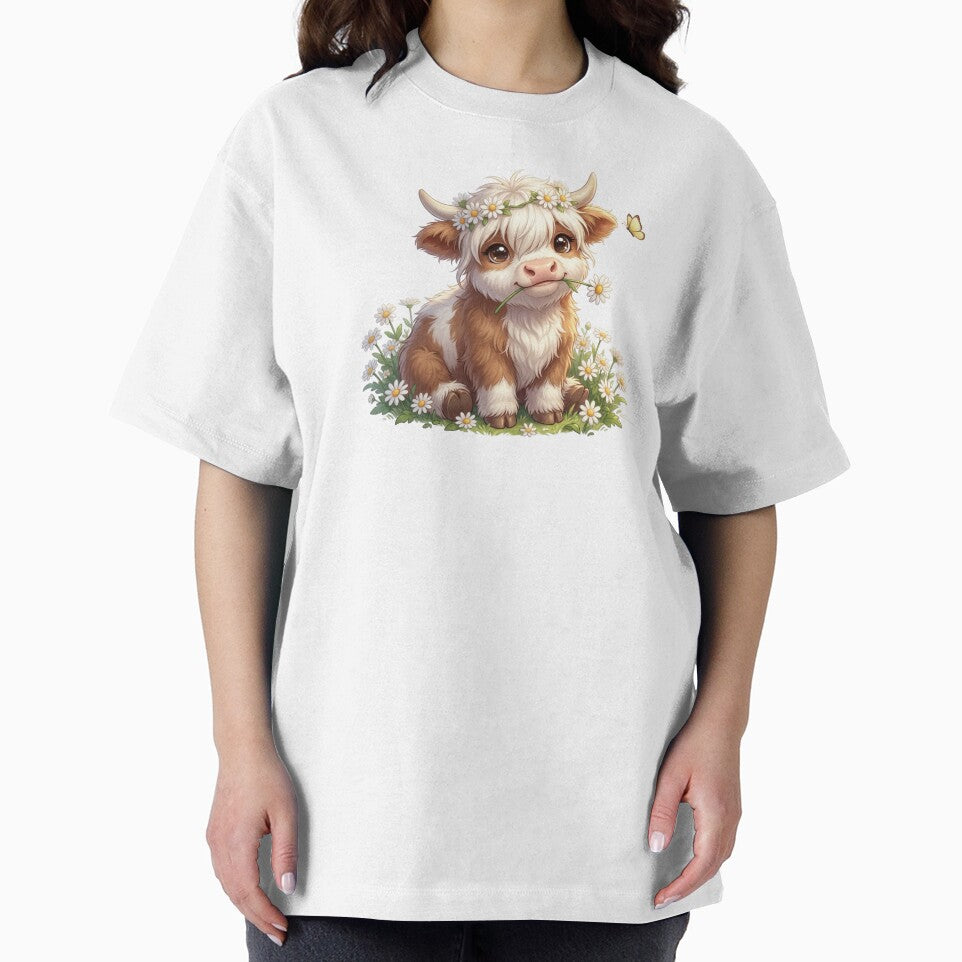 Moo In Bloom Baby Highland Cow Daisy Crown by HumTumMe