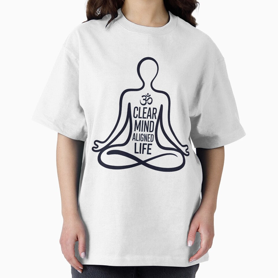 Clear Mind Aligned Life Om Lotus Pose Art for Stress Relief by 108stillness