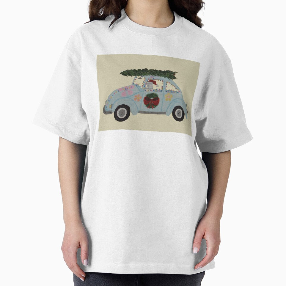 Poodle in Hippie Christmas Car by Squirreldumplings