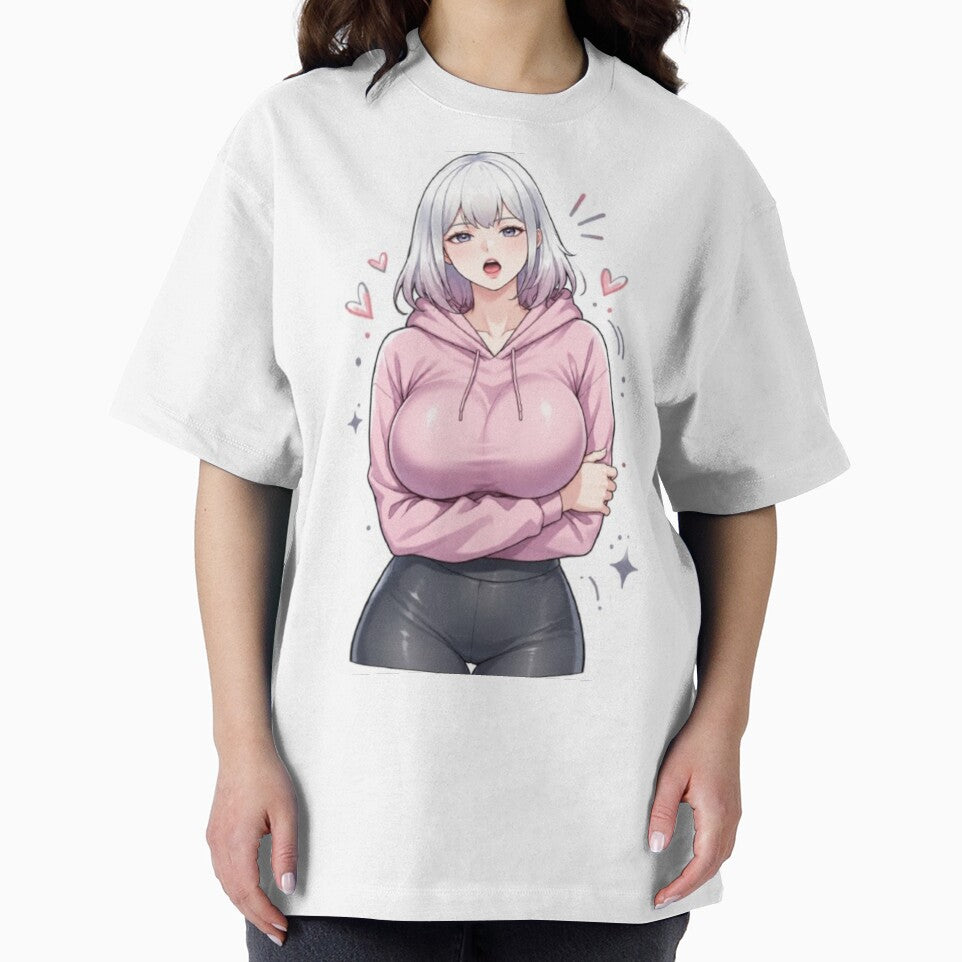 Cute Anime Girl Sticker – Soft Aesthetic Hoodie Waifu, Kawaii Manga Style, Pastel Anime Art by MeowLoka ⭐⭐⭐⭐