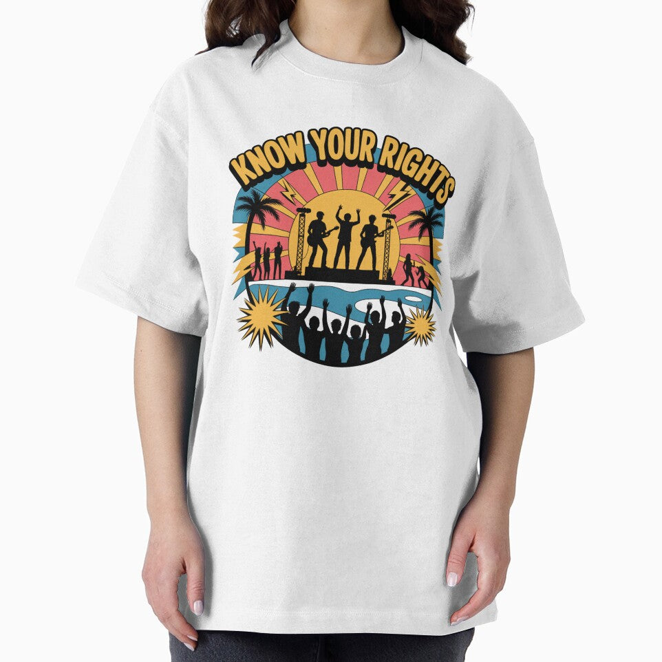 Know Your Rights Punk Band Sunset Concert Art by LukaRealm