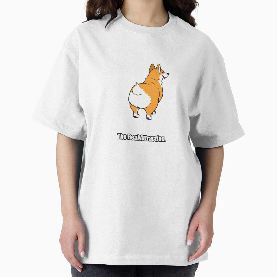 Corgi Sticker - The Real Attraction - Funny Corgi Butt Gift by pawdrops