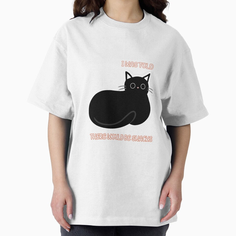I Was Told There Would Be Snacks Funny Black Cat Loaf by Joshbrowny